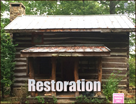 Historic Log Cabin Restoration  Mc Kenney, Virginia